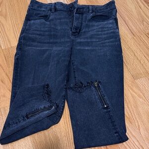 American Eagle Outfitters Dark Wash Cropped Jeans extra short length